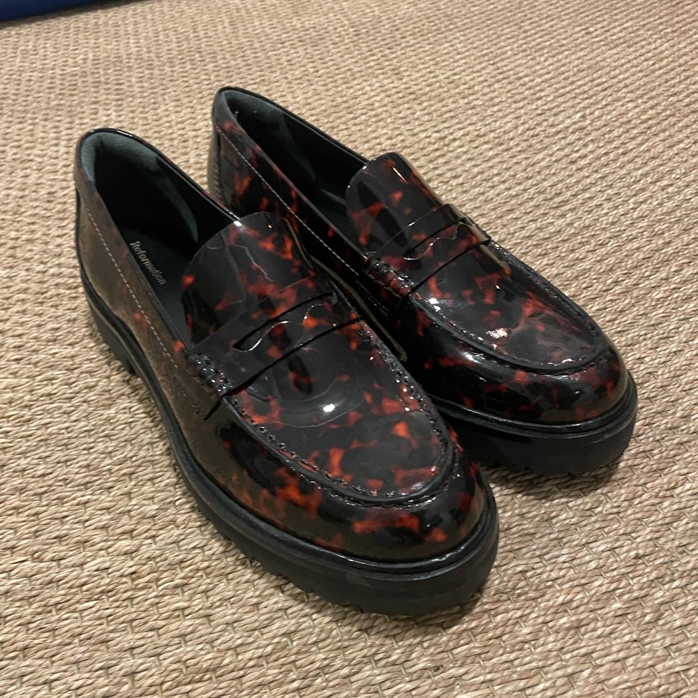 Reformation Tortoise Shell Loafers